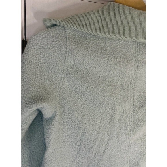 Lands End‎ Women’s Sherpa Jacket Size Large 14-16 Light Blue Large Neck - Picture 11 of 12